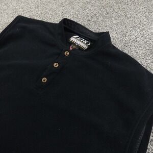 Zero Restriction Vest Mens 2XL Black Windstopper Fleece Golf Henley Pullover USA